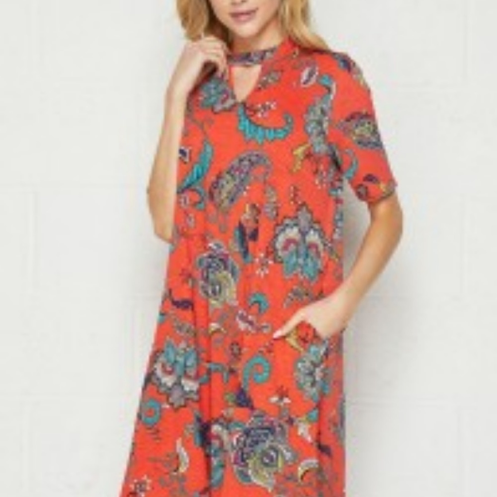 NWT HONEYME BOHO PAISLEY PRINT DRESS - Picture 2 of 3